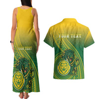 Personalized Leone High School Couples Matching Tank Maxi Dress and Hawaiian Shirt Leone Lion