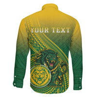 Personalized Leone High School Family Matching Long Sleeve Bodycon Dress and Hawaiian Shirt Leone Lion