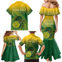 Personalized Leone High School Family Matching Mermaid Dress and Hawaiian Shirt Leone Lion