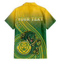 Personalized Leone High School Family Matching Off Shoulder Maxi Dress and Hawaiian Shirt Leone Lion