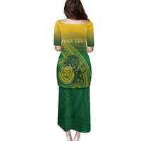 Personalized Leone High School Family Matching Puletasi and Hawaiian Shirt Leone Lion