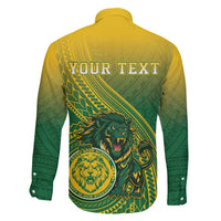 Personalized Leone High School Family Matching Short Sleeve Bodycon Dress and Hawaiian Shirt Leone Lion