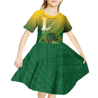 Personalized Leone High School Kid Short Sleeve Dress Leone Lion LT05 - Polynesian Pride