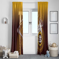 Tafuna High School Window Curtain Polynesian Warrior
