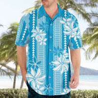 Hawaii Kakau Tribal Hawaiian Shirt With Blue Tiare LT05 - Polynesian Pride