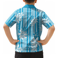 Hawaii Kakau Tribal Hawaiian Shirt With Blue Tiare LT05 - Polynesian Pride