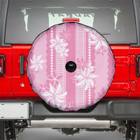 Hawaii Kakau Tribal Spare Tire Cover With Pink Tiare LT05 - Polynesian Pride