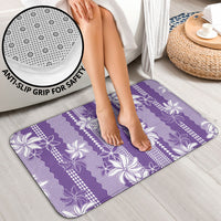Hawaii Kakau Tribal Bathroom Set With Purple Tiare