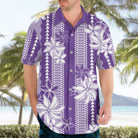 Hawaii Kakau Tribal Hawaiian Shirt With Purple Tiare