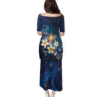 Hawaii Honu Family Matching Puletasi and Hawaiian Shirt Polynesian Curves Plumeria - Polynesian Pride