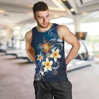 Hawaii Honu Men Tank Top Polynesian Curves Plumeria - Polynesian Pride