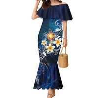 Hawaii Honu Mermaid Dress Polynesian Curves Plumeria - Polynesian Pride