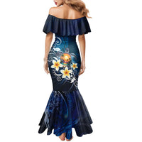 Hawaii Honu Mermaid Dress Polynesian Curves Plumeria - Polynesian Pride