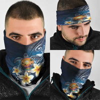 Hawaii Honu Neck Gaiter Polynesian Curves Plumeria - Polynesian Pride