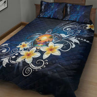 Hawaii Honu Quilt Bed Set Polynesian Curves Plumeria - Polynesian Pride