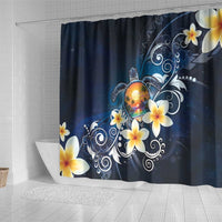 Hawaii Honu Shower Curtain Polynesian Curves Plumeria - Polynesian Pride