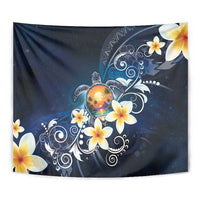 Hawaii Honu Tapestry Polynesian Curves Plumeria - Polynesian Pride