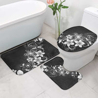 Hawaii Honu Bathroom Set Polynesian Curves Plumeria Grayscale LT05 - Polynesian Pride