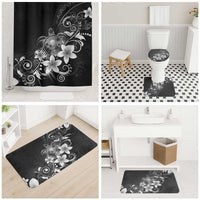 Hawaii Honu Bathroom Set Polynesian Curves Plumeria Grayscale LT05 - Polynesian Pride