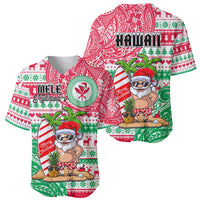 Hawaii Christmas Baseball Jersey Santa Claus Surf Mele Kalikimaka LT05 - Polynesian Pride