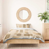 Vintage Lapita Bedding Set Iconic Double Face Pattern Beige