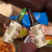 Vintage Lapita 4 in 1 Can Cooler Tumbler Iconic Double Face Pattern Beige