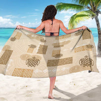 Vintage Lapita Sarong Iconic Double Face Pattern Beige