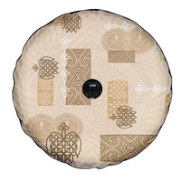 Vintage Lapita Spare Tire Cover Iconic Double Face Pattern Beige