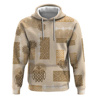 Vintage Lapita Zip Hoodie Iconic Double Face Pattern Beige