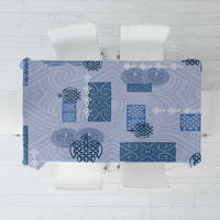 Vintage Lapita Tablecloth Iconic Double Face Pattern Blue