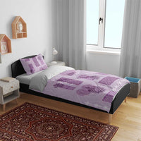 Vintage Lapita Bedding Set Iconic Double Face Pattern Violet