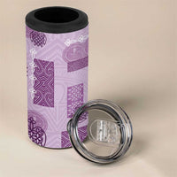 Vintage Lapita 4 in 1 Can Cooler Tumbler Iconic Double Face Pattern Violet LT05