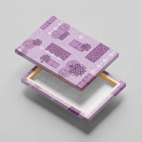 Vintage Lapita Canvas Wall Art Iconic Double Face Pattern Violet