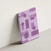 Vintage Lapita Canvas Wall Art Iconic Double Face Pattern Violet