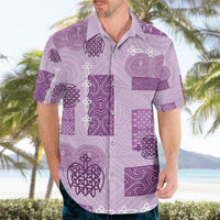 Vintage Lapita Hawaiian Shirt Iconic Double Face Pattern Violet