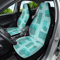 Vintage Lapita Car Seat Cover Iconic Double Face Pattern Turquoise