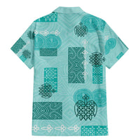 Vintage Lapita Family Matching Mermaid Dress and Hawaiian Shirt Iconic Double Face Pattern Turquoise LT05