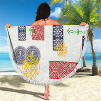 Vintage Lapita Beach Blanket Iconic Double Face Pattern