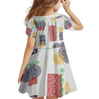 Vintage Lapita Family Matching Long Sleeve Bodycon Dress and Hawaiian Shirt Iconic Double Face Pattern