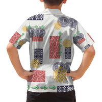 Vintage Lapita Family Matching Puletasi and Hawaiian Shirt Iconic Double Face Pattern