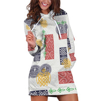 Vintage Lapita Hoodie Dress Iconic Double Face Pattern