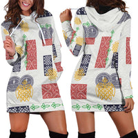 Vintage Lapita Hoodie Dress Iconic Double Face Pattern