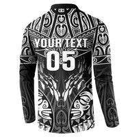 Custom New Zealand Fishing Button Sweatshirt Aotearoa Maori Koru LT05 - Polynesian Pride