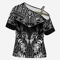 Custom New Zealand Fishing Cross Shoulder Shirt Aotearoa Maori Koru - Polynesian Pride