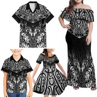 Custom New Zealand Fishing Family Matching Off Shoulder Maxi Dress and Hawaiian Shirt Aotearoa Maori Koru - Polynesian Pride