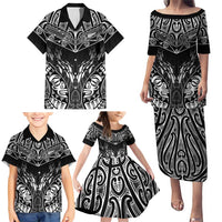 Custom New Zealand Fishing Family Matching Puletasi and Hawaiian Shirt Aotearoa Maori Koru - Polynesian Pride