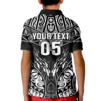 Custom New Zealand Fishing Kid Polo Shirt Aotearoa Maori Koru - Polynesian Pride