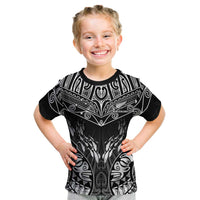 Custom New Zealand Fishing Kid T Shirt Aotearoa Maori Koru LT05 Black - Polynesian Pride