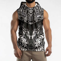 Custom New Zealand Fishing Sleeveless Hoodie Aotearoa Maori Koru LT05 - Polynesian Pride