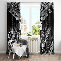 Custom New Zealand Fishing Window Curtain Aotearoa Maori Koru - Polynesian Pride